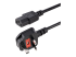 PXT101UK3M - StarTech.com 10ft (3m) UK Computer Power Cable, 18AWG, BS 1363 to C13 Power Cord, 10A 250V, Black Replacement AC Power Cord, TV/Monitor Power Cable, BS 1363 to IEC 60320 C13 Kettle Lead - Right-angle