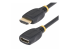HD2MF6FL - StarTech.com 6.6ft HDMI 2.0 Extension Cable, 4K 60Hz, M/F - Right-angle