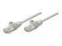 334129 - Intellinet Network Patch Cable, Cat6, 3m, Grey, CCA, U/UTP, PVC, RJ45, Gold Plated Contacts, Snagless, Booted, Lifetime Warranty, Polybag - Right-angle
