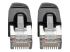 N262-001-BK - Eaton Tripp Lite Series Cat6a 10G Snagless Shielded STP Ethernet Cable (RJ45 M/M), PoE, Black, 1 ft. (0.31 m) - Close up