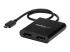 MSTCDP122DP - StarTech.com 2-Port Multi Monitor Adapter, USB-C to 2x DisplayPort 1.2 Video Splitter, USB Type-C to DP MST Hub, Dual 4K 30Hz or 1080p 60Hz, Compatible with Thunderbolt 3, Windows Only - Right-angle