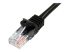 45PAT1MBK - StarTech.com 1m Black Cat5e / Cat 5 Snagless Patch Cable - Right-angle