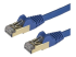 6ASPAT3MBL - StarTech.com 3m CAT6A Ethernet Cable, 10 Gigabit Shielded Snagless RJ45 100W PoE Patch Cord, CAT 6A 10GbE STP Network Cable w/Strain Relief, Blue, Fluke Tested/UL Certified Wiring/TIA - Right-angle