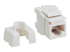 N238-001-WH-6A - Eaton Tripp Lite Series Cat6a 110-Style Punchdown RJ45 Keystone Jack, White, TAA - Left-angle