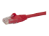 N6PATC10MRD - StarTech.com 10m CAT6 Ethernet Cable, 10 Gigabit Snagless RJ45 650MHz 100W PoE Patch Cord, CAT 6 10GbE UTP Network Cable w/Strain Relief, Red, Fluke Tested/Wiring is UL Certified/TIA - Close up