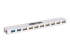 U360-010C-2X3 - Eaton Tripp Lite series 10-Port USB 3.0 / USB 2.0 Combo Hub - Left-angle