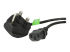 BS13U-1M-POWER-LEAD - StarTech.com 3ft (1m) UK Computer Power Cable, BS 1363 to C13 Power Cord, 18AWG, 10A 250V, Black Replacement AC Power Cord, Monitor Power Cable, BS 1363 to IEC 60320 C13 Kettle Lead - Right-angle