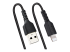 RUSB2ALT50CMBC - StarTech.com 50cm (20in) USB to Lightning Cable, MFi Certified, Coiled iPhone Charger Cable, Black, Durable and Flexible TPE Jacket Aramid Fiber, Heavy Duty Coil Charging Cable - Left-angle