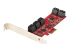 10P6G-PCIE-SATA-CARD - StarTech.com SATA PCIe Card, 10 Port PCIe SATA Expansion card, 6Gbps SATA Card, Low/Full Profile, Stacked SATA Connectors, ASM1062 Non-Raid SATA Controller Card / Adapter - Left-angle