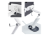 ADJ-TABLET-STAND-W - StarTech.com Adjustable Tablet Stand for Desk, Desk/Wall Mountable, Supports Up to 2.2lb, Universal Tablet Stand Holder for Desk, Articulating Tablet Mount with Pivot/Swivel/Rotate - Multi-angle