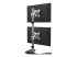 ARMDUOVS - Startech Vertical Dual Monitor Stand, Ergonomic Desktop Stacked Two Monitor Stand up to 27 inch VESA Mount Displays, Free Standing Universal Monitor Mount, Height Adjustable, Silver - Back
