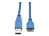 U326-003 - Eaton Tripp Lite Series USB 3.0 SuperSpeed Device Cable (A to Micro-B M/M), Blue, 3 ft. (0.91 m) - Close up