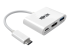 U444-06N-HU-C - Eaton Tripp Lite Series USB C to HDMI Multiport Video Adapter Converter 1080p w/ USB-A Hub & USB-C PD Charging, Thunderbolt 3 CompatibleUSB Type C to HDMI, USB-C to HDMI, USB Type-C to HDMI - Left-angle
