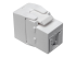 N238-001-GY-TF - Eaton Tripp Lite Series Cat6/Cat5e Toolless Keystone Jack RJ45 Shuttered, Dust Cap PoE/PoE+ Compliant, White, TAA - Left-angle
