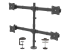 ARMQUAD - StarTech.com Desk Mount Quad Monitor Arm, Ergonomic VESA 4 Monitor Mount 2x2 up to 27", Articulating & Height Adjustable Pole Mount, Tilt/Swivel/Rotate LCD/LED Screen, Clamp/Grommet - Right-angle