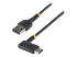 R2ACR-30C-USB-CABLE - StarTech.com 1ft (30cm) USB A to C Charging Cable Right Angle, Heavy Duty Fast Charge USB-C Cable, USB 2.0 A to Type-C, Durable and Rugged Aramid Fiber, 3A, S20/iPad/Pixel - Right-angle