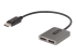 MST14DP122DP - Startech 2-Port DisplayPort MST Hub, Dual 4K 60Hz, DP to 2x DisplayPort Monitor Adapter, DP 1.4 Multi-Monitor Video Adapter w/ 1ft Built-in Cable, USB Powered, Windows Only - Right-angle