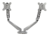 ARMSLIMDUOS - StarTech.com Desk Mount Dual Monitor Arm with USB & Audio, Grommet/Desk Clamp VESA Mount for up to 32 inch Displays, 2x USB, 2x 3.5mm audio, Ergonomic Full Motion Dual Monitor Arm, Silver - Front