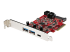 PEXUSB312A1C1H - StarTech.com 5-Port USB PCIe Card, 10Gbps USB 3.1 Gen 2 PCIe Card w/ 1x USB-C & 2x USB-A, 1x 2 Port IDC (Internal 5Gbps USB Header Expansion), USB C PCIe Card, PCI Express USB Controller - Left-angle