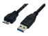USB3AUB50CMB - StarTech.com 0.5m (1.5ft) Black SuperSpeed USB 3.0 Cable A to Micro B - Right-angle