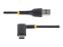 R2ACR-15C-USB-CABLE - StarTech.com 6in (15cm) USB A to C Charging Cable Right Angle, Heavy Duty Fast Charge USB-C Cable, USB 2.0 A to Type-C, Durable and Rugged Aramid Fiber, 3A, S20/iPad/Pixel - Front