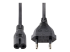 PXTNB2SEU1M - StarTech.com 1m (3ft) Laptop Power Cord, EU Plug to C7, 2.5A 250V, 18AWG, Notebook / Laptop Replacement AC Power Cord, Printer/Power Brick Cord, Europlug to IEC 60320 C7 - Front