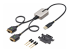 2P1FFC-USB-SERIAL - StarTech.com 2ft (60cm) 2-Port USB to Serial Adapter Cable, Interchangeable DB9 Screws/Nuts, COM Retention, USB-A to DB9 RS232, FTDI, Level-4 ESD Protection, Windows/macOS/ChromeOS/Linux - Right-angle