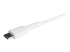 RUSBCLTMM2MW - StarTech.com 6 ft(2m) Durable White USB-C to Lightning Cable, Heavy Duty Rugged Aramid Fiber USB Type A to Lightning Charger/Sync Power Cord, Apple MFi Certified iPad/iPhone 12 Pro Max - Close up