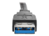 U324-001-KPA-BK - Eaton Tripp Lite Series USB 3.0 Keystone Panel Mount Coupler Extension Cable Angled 1' - Close up
