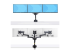 3MP2AG-MONITOR-ARM - Startech Triple Monitor Desk Mount For Up To Three 27in Screens, VESA 75x75/100x100, Tool-Less Arm Adjustments, C-Clamp/Grommet Mount, Spring-Assisted Arms - Multi-angle