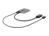 MST14DP122DP - Startech 2-Port DisplayPort MST Hub, Dual 4K 60Hz, DP to 2x DisplayPort Monitor Adapter, DP 1.4 Multi-Monitor Video Adapter w/ 1ft Built-in Cable, USB Powered, Windows Only - Back