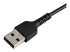 RUSBLTMM30CMB - StarTech.com 12 in(30cm) Durable Black USB-A to Lightning Cable, Heavy Duty Rugged Aramid Fiber USB Type A to Lightning Charger/Sync Power Cord, Apple MFi Certified iPad/iPhone 12 Pro Max - Close up