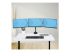 3MP2AG-MONITOR-ARM - Startech Triple Monitor Desk Mount For Up To Three 27in Screens, VESA 75x75/100x100, Tool-Less Arm Adjustments, C-Clamp/Grommet Mount, Spring-Assisted Arms - Front