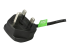 BS13U-1M-POWER-LEAD - StarTech.com 3ft (1m) UK Computer Power Cable, BS 1363 to C13 Power Cord, 18AWG, 10A 250V, Black Replacement AC Power Cord, Monitor Power Cable, BS 1363 to IEC 60320 C13 Kettle Lead - Close up