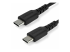 RUSB2CC1MB - StarTech.com 1m USB C Charging Cable, Durable Fast Charge & Sync USB 2.0 Type C to USB C Laptop Charger Cord, TPE Jacket Aramid Fiber M/M 60W Black, Samsung S10, S20 iPad Pro MS Surface - Right-angle