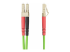 LCLCL-1M-OM5-FIBER - Startech 1m (3ft) LC to LC (UPC) OM5 Multimode Fiber Optic Cable, 50/125µm Duplex LOMMF Zipcord, VCSEL, 40G/100G, Bend Insensitive, Low Insertion Loss, LSZH Fiber Patch Cord - Multi-angle