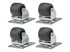 SRCASTER - Eaton Tripp Lite Series SmartRack Rolling Caster Kit, 4 pack - Left-angle