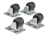 SRCASTER - Eaton Tripp Lite Series SmartRack Rolling Caster Kit, 4 pack - Left-angle