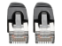 N262-005-BK - Eaton Tripp Lite Series Cat6a 10G Snagless Shielded STP Ethernet Cable (RJ45 M/M), PoE, Black, 5 ft. (1.52 m) - Close up