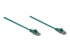 342469 - Intellinet Network Patch Cable, Cat6, 0.5m, Green, CCA, U/UTP, PVC, RJ45, Gold Plated Contacts, Snagless, Booted, Lifetime Warranty, Polybag - Left-angle