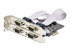 PS74ADF-SERIAL-CARD - StarTech.com 4-Port Serial PCIe Card, Quad-Port PCI Express to RS232/RS422/RS485 (DB9) Serial Card, Low-Profile Bracket Incl., 16C1050 UART, TAA-Compliant, For Windows/Linux, TAA Compliant - Left-angle