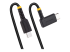 R2CCR-30C-USB-CABLE - StarTech.com 1ft (30cm) USB C Charging Cable Right Angle, 60W PD 3A, Heavy Duty Fast Charge USB-C Cable, USB 2.0 Type-C, Durable and Rugged Aramid Fiber, S20/iPad/Pixel - Left-angle