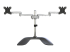 ARMDUALSS - StarTech.com Dual Monitor Stand, Ergonomic Desktop Monitor Stand for up to 32" VESA Displays, Free-Standing Articulating Universal Computer Monitor Mount, Adjustable Height, Silver - Front