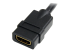 HDMIEXTAA6IN - StarTech.com 6 in HDMI Extension Cable, Short HDMI Cable Male to Female, 4K HDMI Cable Extender, 4K 30Hz UHD HDMI Port Saver M/F, High Speed HDMI 1.4, 10.2Gbps Bandwidth, 30AWG, Black - Close up