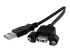 USBPNLAFAM1 - StarTech.com 1 ft Panel Mount USB Cable A to A - Right-angle