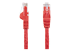 N6PATCH75RD - StarTech.com 75ft CAT6 Ethernet Cable, 10 Gigabit Snagless RJ45 650MHz 100W PoE Patch Cord, CAT 6 10GbE UTP Network Cable w/Strain Relief, Red, Wiring is UL Certified/TIA - Front
