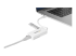 USB31000SPTW - StarTech.com USB 3.0 to Gigabit Ethernet Adapter NIC w/ USB Port (White) - Left-angle