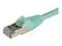 6ASPAT2MAQ - StarTech.com 2m CAT6A Ethernet Cable, 10 Gigabit Shielded Snagless RJ45 100W PoE Patch Cord, CAT 6A 10GbE STP Network Cable w/Strain Relief, Aqua, Fluke Tested/UL Certified Wiring/TIA - Close up