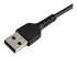 RUSBLTMM15CMB - StarTech.com 15cm(6 in) Durable Black USB-A to Lightning Cable, Heavy Duty Rugged Aramid Fiber USB Type A to Lightning Charger/Sync Power Cord, Apple MFi Certified iPad/iPhone 12 Pro Max - Close up