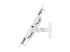 505W209IPDSW - Compulocks iPad 10th-11th (A16) Gen Space Enclosure Bow Tilting Wall Mount White - Right side
